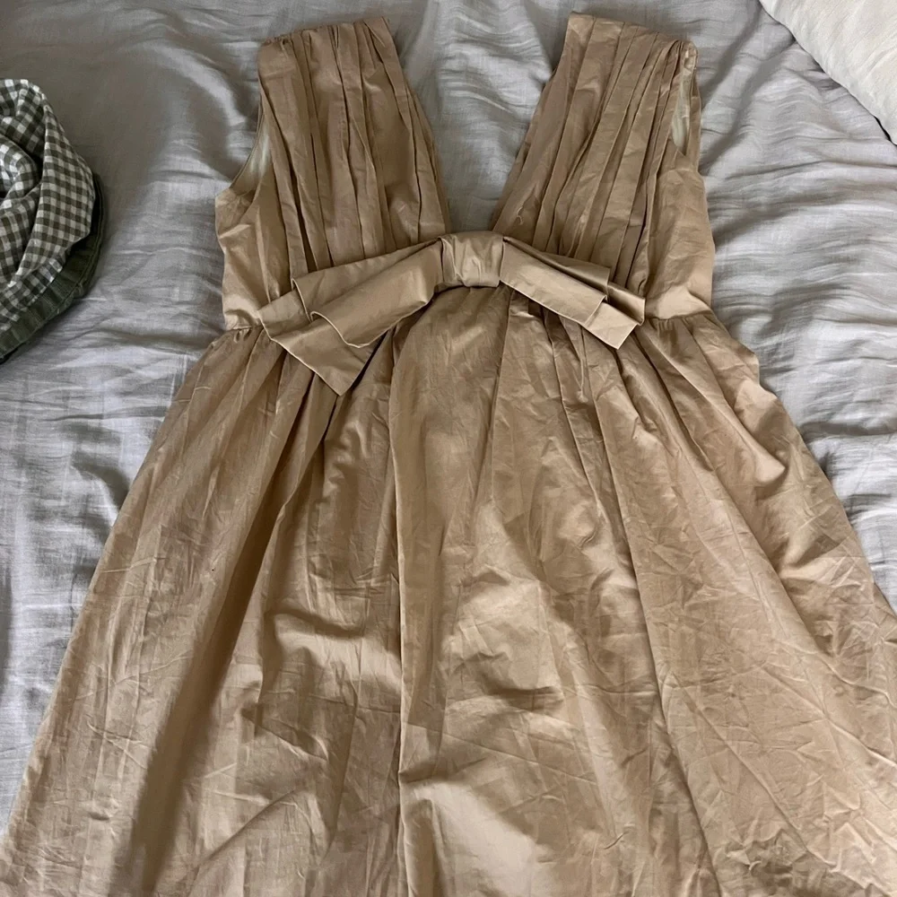 Anthropologie blue tassel Sleeveless Poplin Mini Dress - Picture 2 of 7